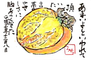 あまいよといわれて頂いた　言葉のやさしさに胸あつくなった