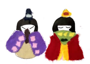 貼り絵のお雛様