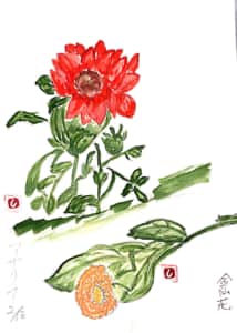 アザレアと金仙花