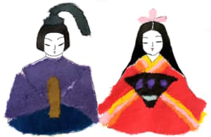 貼り絵のお雛様
