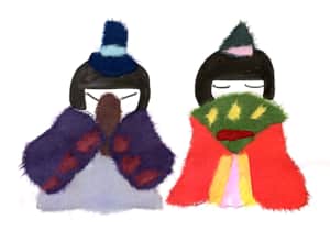 貼り絵のお雛様