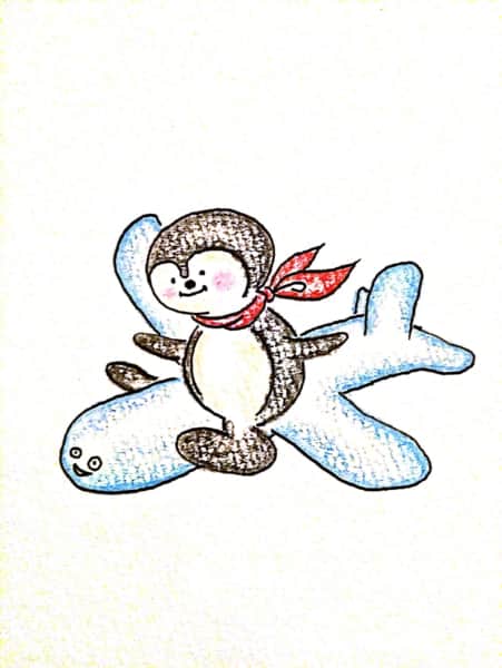 ペンギンさんと飛行機