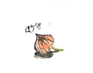 ぽつりと、ほおずき。