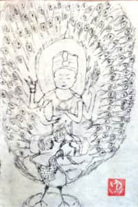 クジャクの象徴、孔雀明王