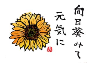 向日葵みて元気に