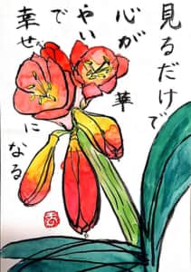 見るだけで心が華やいで幸せになる　君子蘭