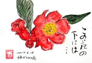 この花の下には…　〜姫ザクロの花〜