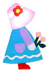 折り紙で作ったサン・ボンネット・スー