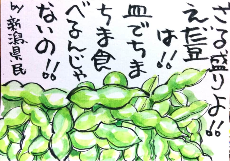 ざる盛りよ！！えだ豆は！！皿でちまちま食べるんじゃないの！！ by新潟県民