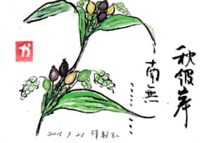 秋彼岸 南無…　〜数珠玉〜