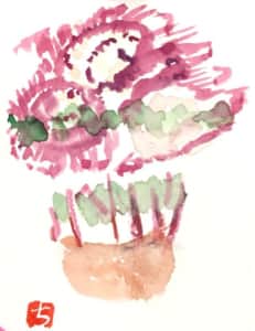 薄紫のシクラメン