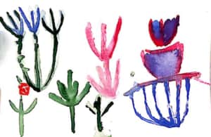 色とりどりの草花