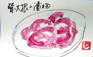 紫大根の漬物