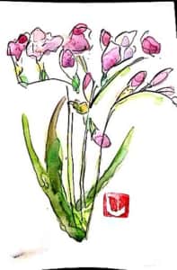 春を感じる紫の花