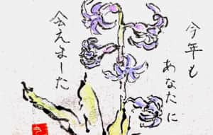 今年もあなたに会えました 紫の釣鐘水仙の花