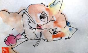 寄り添ってくれる猫