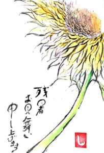 ヒマワリが残暑お見舞い申し上げます