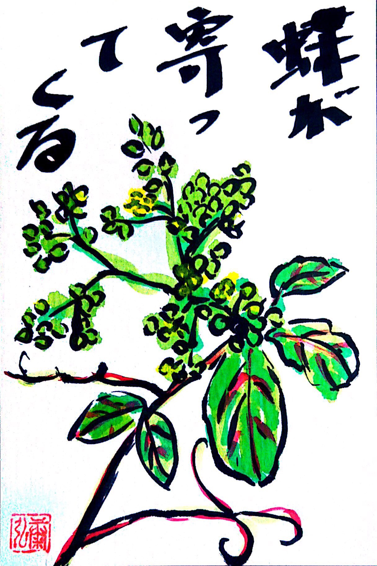 蝶が寄ってくる　〜ヤブカラシ〜