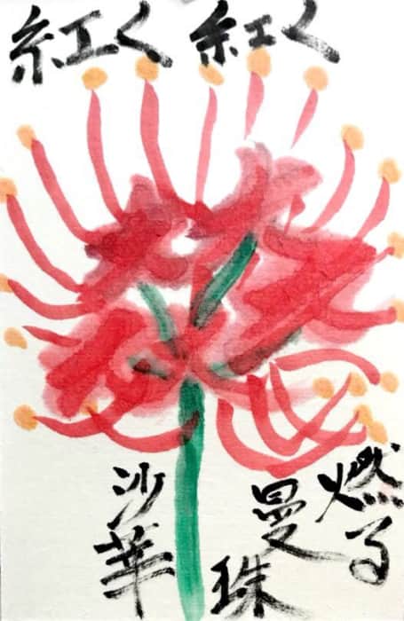 紅く紅く燃える曼珠沙華の花