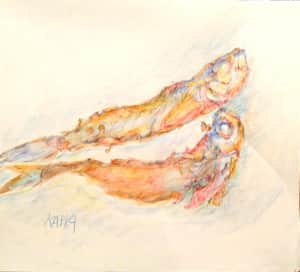 にぼしの色鉛筆デッサン