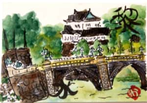 皇居二重橋の黎水