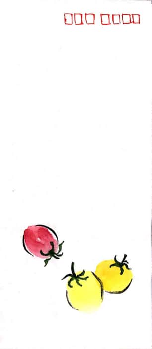 ミニトマトの絵封筒