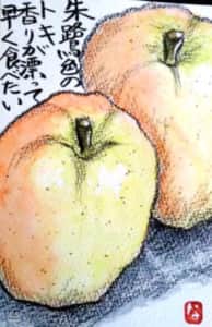 朱鷺色のりんご