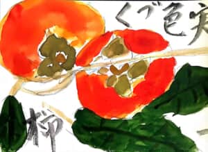 実って色づく柿