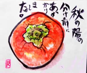 秋の陽の分け前にあずかりました。