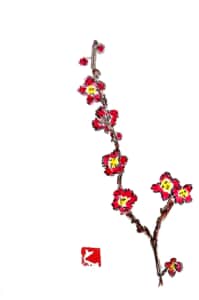 梅の花の年賀状
