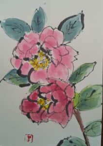 山茶花が咲いた