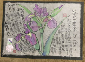 嬉しい知らせは絵手紙で。