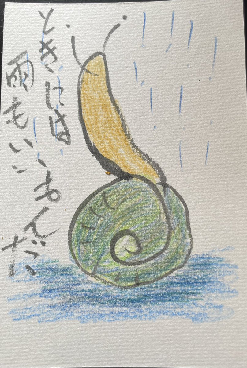 時には雨もいいもんだ カタツムリさん時には雨も降らせてくれるかな