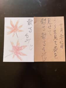 うらを見せ表を見せて散るもみじ