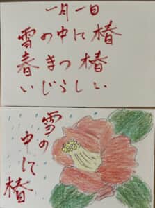 寒い風のなかけなげに咲くビオラ