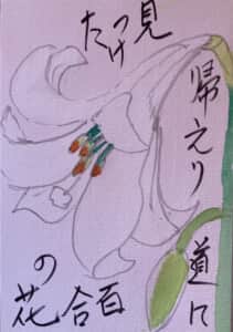 帰り道で見つけた百合の花