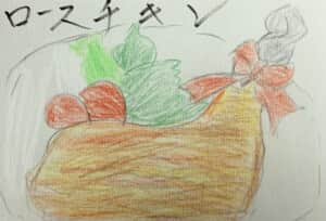 クリスマスローストチキンを食べる