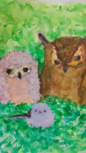 シマエナガと木菟と梟