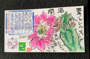 大判ハガキで六月カレンダー