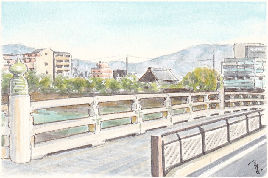 東海道五十三次 55 三条大橋（終点）