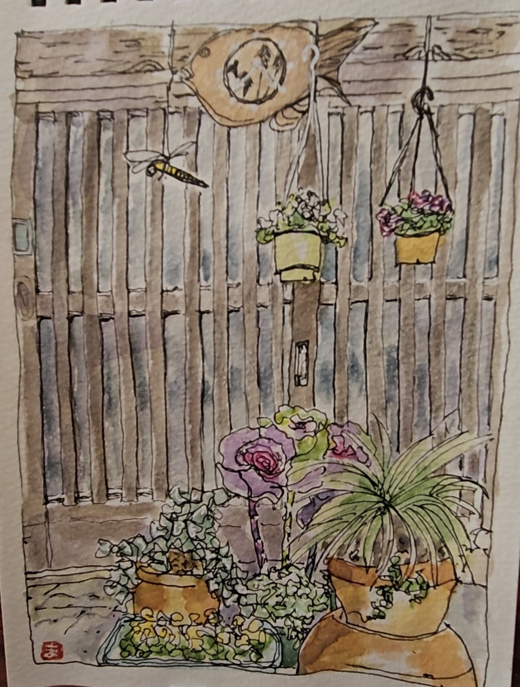 実家の玄関先〜*