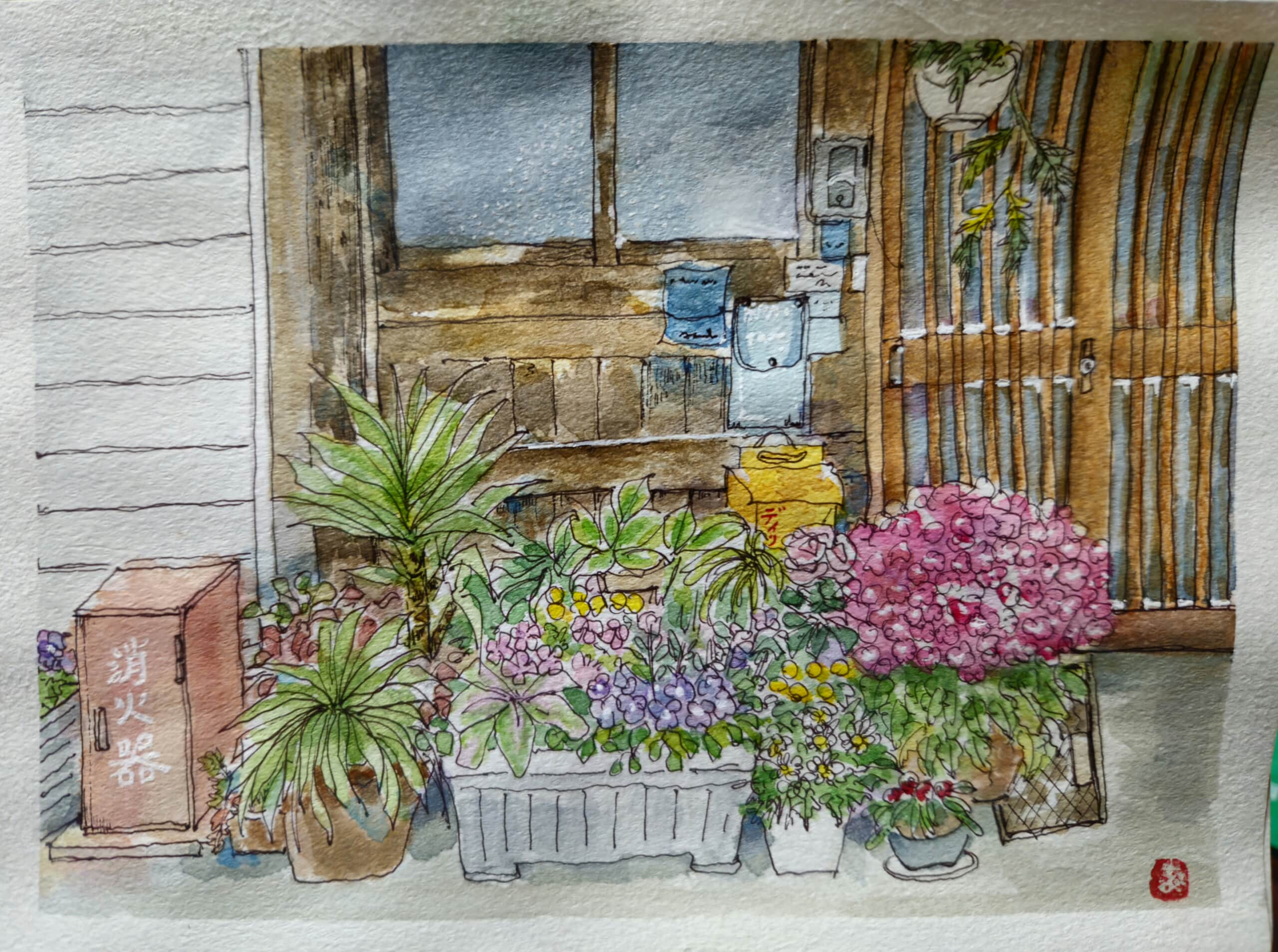 商店街の花たち～～*