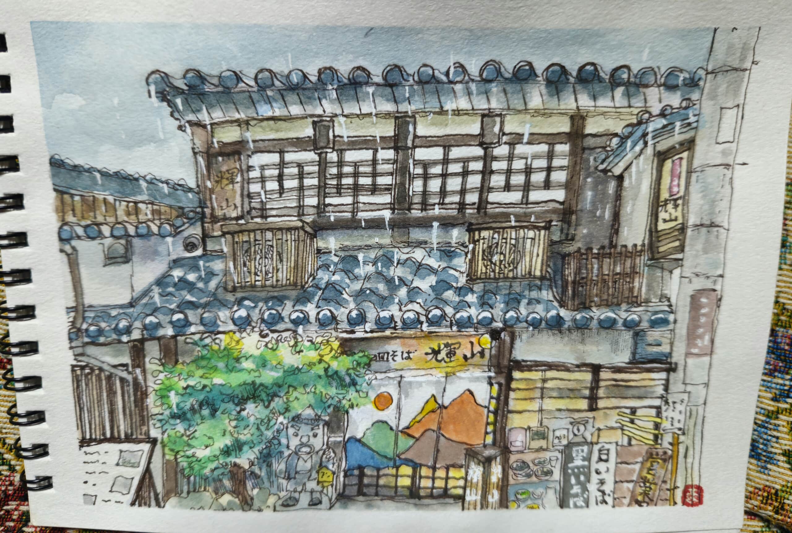 雨の出石町～*
